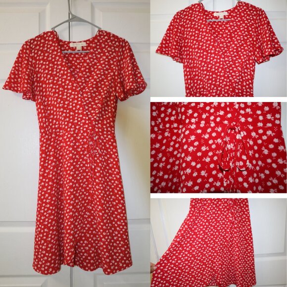 Red Floral Summer Dress - Picture 1 of 5